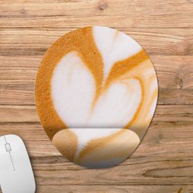 Pixxa Model 1 Oval Latte - Kahve Bilek Destekli Mouse Pad