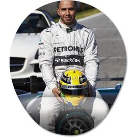 Pixxa Model -1 Oval Lewis Hamilton Mercedes Formula 1 Bilek Destekli Mouse Pad
