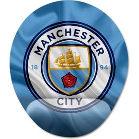 Pixxa Model -1 Oval Manchester City FC Bilek Destekli Mouse Pad