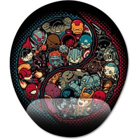Pixxa Model 1 Oval Marvel Avengers Chibi Bilek Destekli Mouse Pad