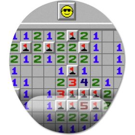 Pixxa Model 1 Oval Mayın Tarlası - Minesweeper Bilek Destekli Mouse Pad