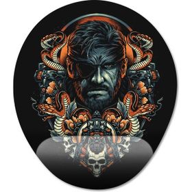 Pixxa Model -1 Oval Metal Gear Solid Snake Bilek Destekli Mouse Pad