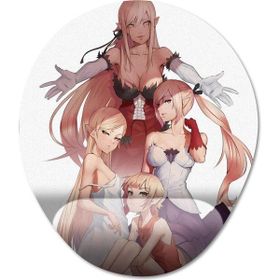 Pixxa Model -1 Oval Monogatari-Shinobu Oshino-Kiss-Shot Bilek Destekli Mouse Pad