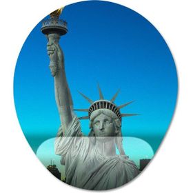 Pixxa Model -1 Oval New York Gezgin Seyahat Bilek Destekli Mouse Pad