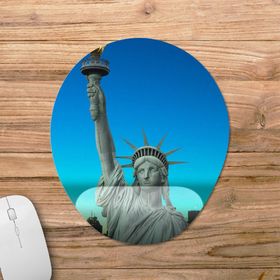 Pixxa Model -1 Oval New York Gezgin Seyahat Bilek Destekli Mouse Pad