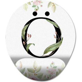 Pixxa Model 1 Oval Ö Harfi - Çiçekli Harf Bilek Destekli Mouse Pad