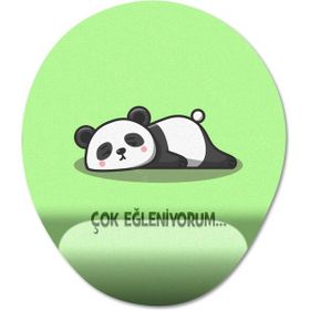 Pixxa Model 1 Oval Panda Çok Eğleniyorum Bilek Destekli Mouse Pad