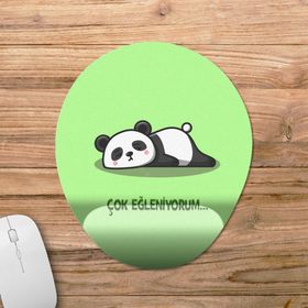 Pixxa Model 1 Oval Panda Çok Eğleniyorum Bilek Destekli Mouse Pad