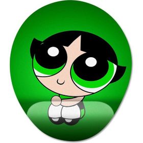 Pixxa Model -1 Oval Powerpuff Girls Buttercup Bilek Destekli Mouse Pad