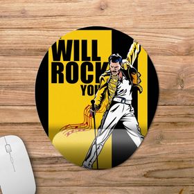 Pixxa Model 1 Oval Queen We Will Rock You-Freddie Mercury Bilek Destekli Mouse Pad