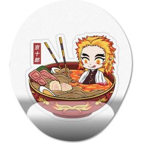 Pixxa Model 1 Oval Ramen Rengoku Kyojuro Bilek Destekli Mouse Pad