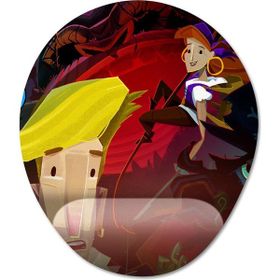 Pixxa Model -1 Oval Return to Monkey İsland Bilek Destekli Mouse Pad