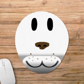 Pixxa Model 1 Oval Roblox-Adorable Puppy Face-Tatlı Köpek Yüzü Bilek Destekli Mouse Pad