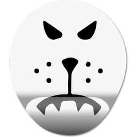 Pixxa Model 1 Oval Roblox-Bad Dog Face-Kötü Köpek Yüzü Bilek Destekli Mouse Pad