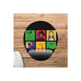 Pixxa Model 1 Oval Tim Burton Karakterleri Pop Art Bilek Destekli Mouse Pad