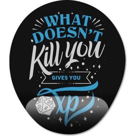 Pixxa Model 1 Oval What Doesn't Kill You Gives You Xp - Gamer Dnd Frp Bilek Destekli Mouse PAd