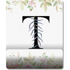 Pixxa Model - 1 T Harfi - Çiçekli Harf Bilek Destekli Mouse Pad