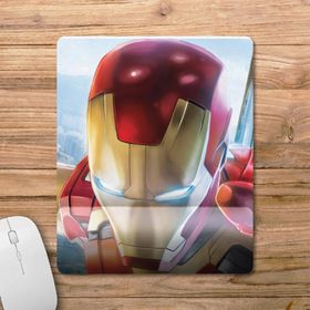 Pixxa Model - 2 Iron Man Demir Adam Bilek Destekli Mousepad Model - 2 Oval - Marjinal