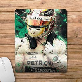 Pixxa Model - 2 Lewis Hamilton Mercedes Formula 1 Bilek Destekli Mouse Pad