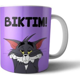 Pixxa Model 2 Tom ve Jerry Bıktım Kupa Bardak