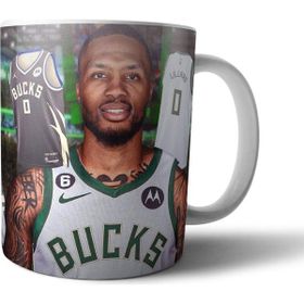 Pixxa Model 3 Damian Lillard Milwaukee Bucks Nba Kupa Bardak