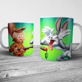 Pixxa Model 3 Elmer Fudd Bugs Bunny Kupa Bardak