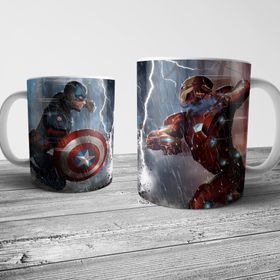 Pixxa Model 3 Kahramanların Savaşı Civil War Kupa Bardak