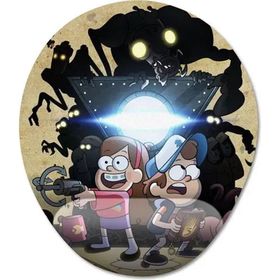 Pixxa Model - 3 Oval Gravity Falls Esrarengiz Kasaba Bilek Destekli Mouse Pad