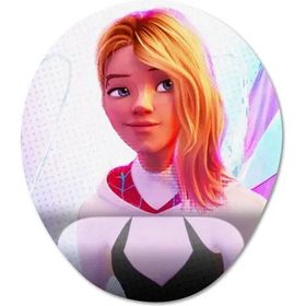 Pixxa Model - 3 Oval Gwen Stacy - Spider Man - Örümcek Adam - Miles Morales Bilek Destekli Mouse Pad