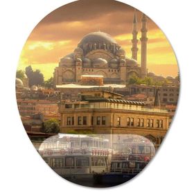 Pixxa Model -4 Oval İstanbul Gezgin Seyahat Bilek Destekli Mouse Pad