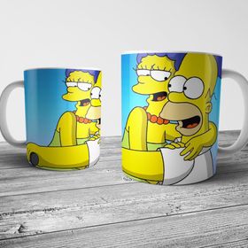Pixxa Model 5 Homer ve Marge Kupa Bardak