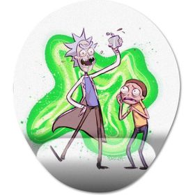 Pixxa Model 7 Oval Rick and Morty Bilek Destekli Mouse Pad