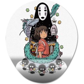 Pixxa Model 7 Oval Studio Ghibli Spirited Away Bilek Destekli Mouse Pad