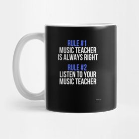 Pixxa Music Teacher Müzik Öğretmeni Kuralları Kupa Bardak