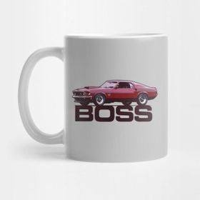 Pixxa Mustang Boss 429 Double Sided Coffee Kupa Bardak Kupa Bardak