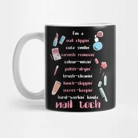 Pixxa Nail Tech Beautician Fingernails Nail Tech Gift Kupa Bardak