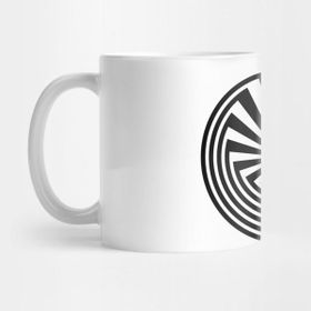 Pixxa Native American Man In The Maze - Black Kupa Bardak