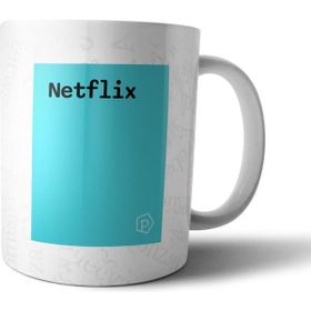 Pixxa Netflix Tanımı Komik Turkuaz Kupa Bardak