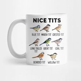 Pixxa Nice Tits Funny Birdwatcher Pun Gift Bird Enthusiastic Kupa