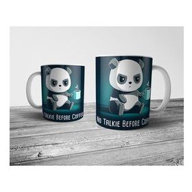 Pixxa No Talkie Before Coffee Panda Kupa