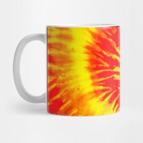 Pixxa Orange And Yellow Tie Dye Spiral Kupa Bardak