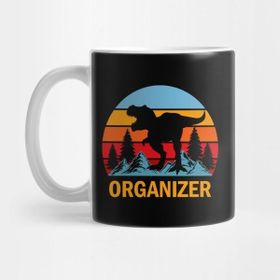Pixxa Organizer T Shirt - Hear Me Roar Dinasour Gift Item Tee Kupa Bardak