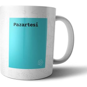 Pixxa Pazartesi Tanımı Komik Turkuaz Kupa Bardak