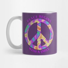 Pixxa Peace Begins With A Smile Kupa Bardak
