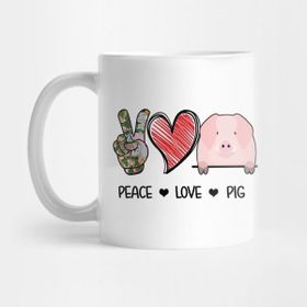 Pixxa Peace, Love, And Pigs Kupa Bardak