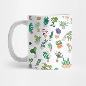 Pixxa Plant Alphabet Pattern Kupa Bardak