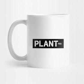 Pixxa Plantfed Vegan Brand White/black Band Logo Kupa Bardak