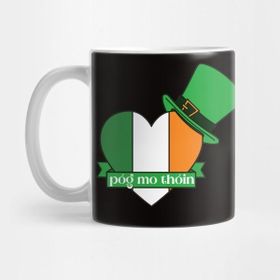 Pixxa Pog Mo Thoin Eejit St Patricks Day Irish Flag Slang Quote Kupa Bardak