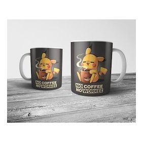 Pixxa Pokemon Pikachu No Coffee No Workee Model 1 Kupa Bardak