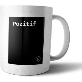 Pixxa Pozitif Tanımı Komik Siyah Kupa Bardak